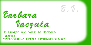 barbara vaczula business card